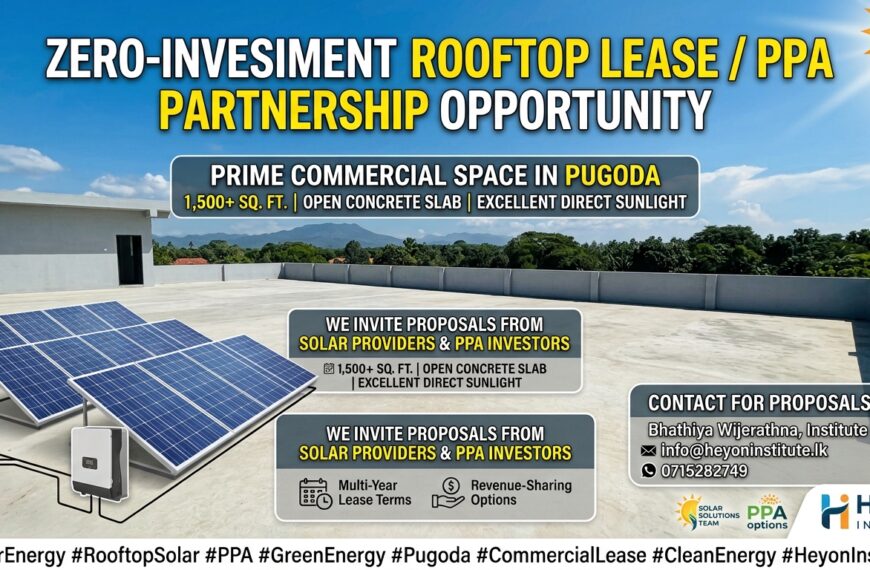 Rooftop Space Available for Solar Lease / PPA Partnership in Pugoda ☀️🏢